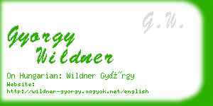 gyorgy wildner business card